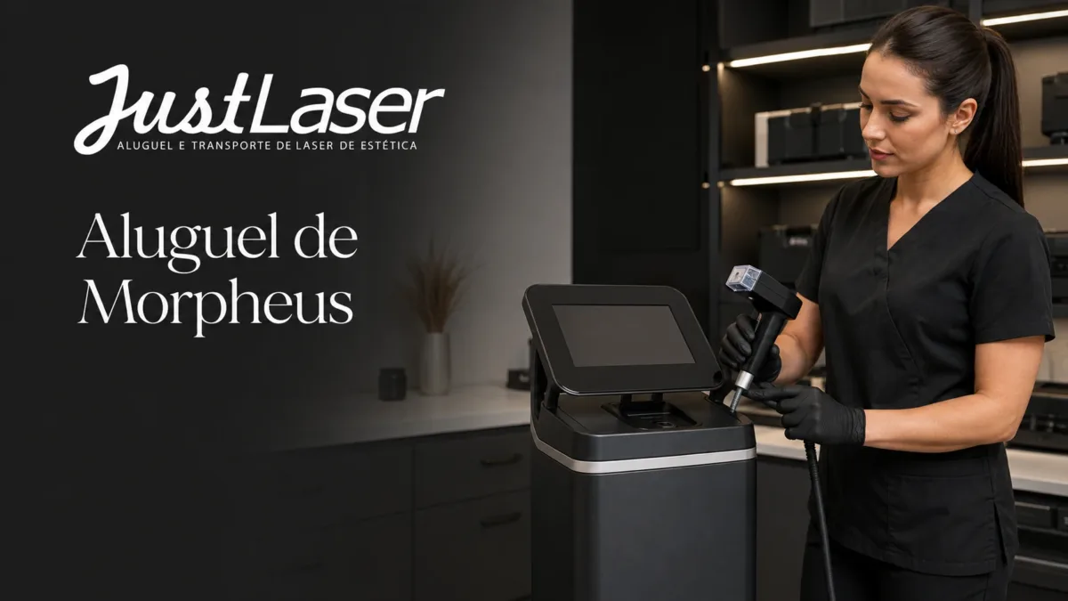Aluguel de Morpheus: alternativa Secret Duo na Just Laser Profissional operando a plataforma de radiofrequência microagulhada em sala de procedimento — aluguel de Morpheus