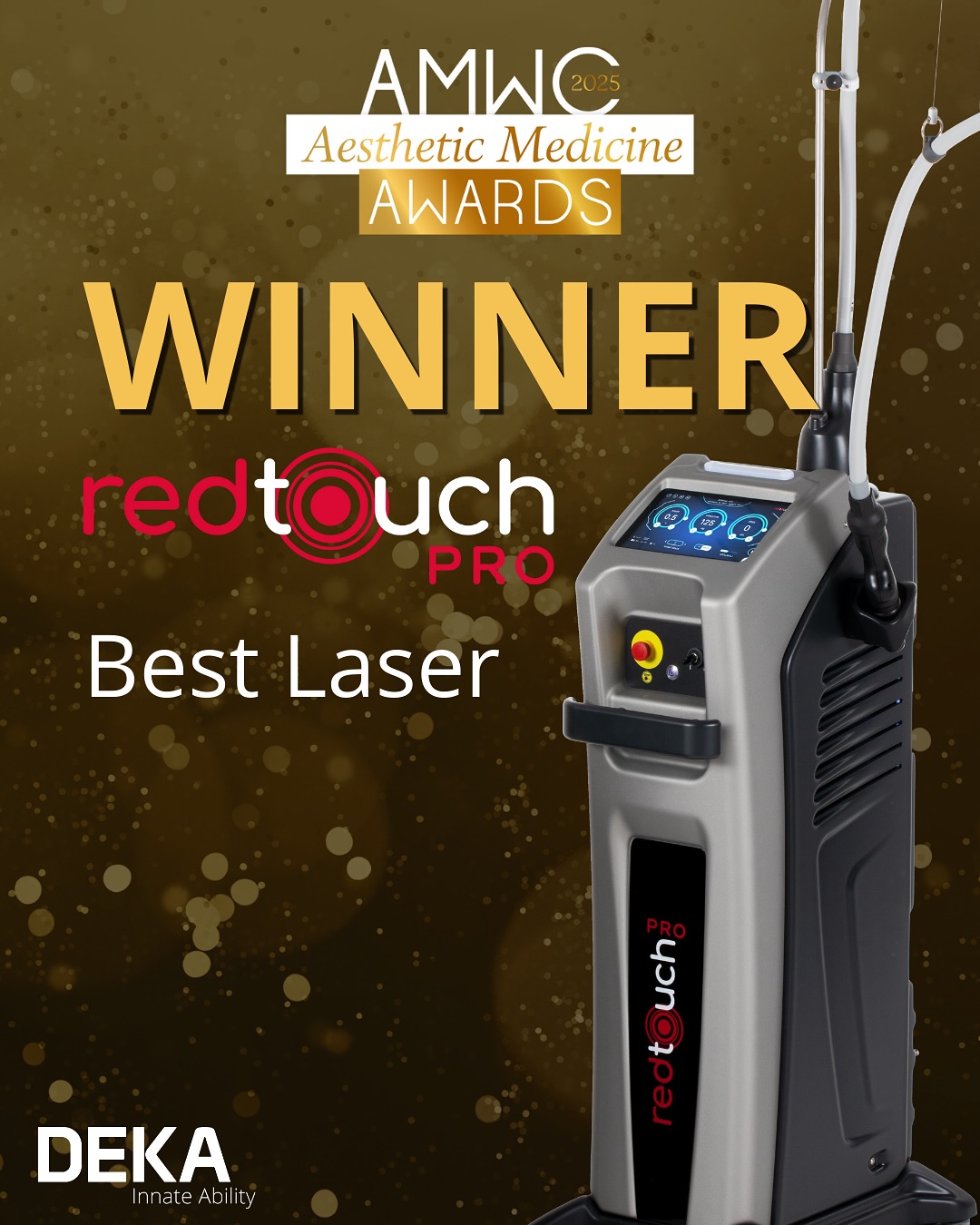 Aluguel Red Touch: prêmio Best Laser AMWC 2025 Aluguel Red Touch: RedTouch PRO eleito Best Laser no AMWC 2025